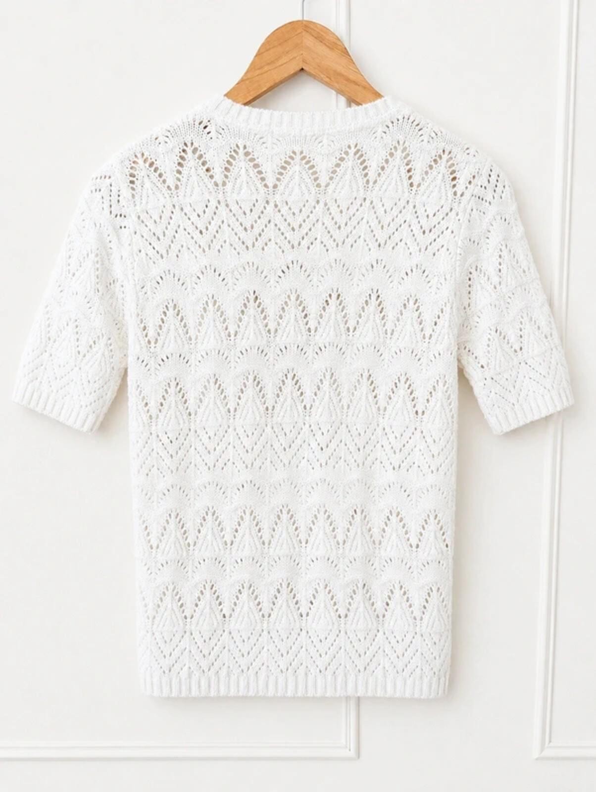 Cream Crochet Knit Top Coquette Boho Pinterest Soft Girl Festival UK 8