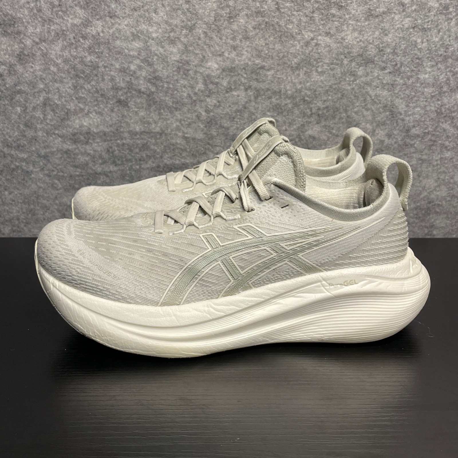 ASICS Gel Nimbus 27 Running Shoes Womens 7.5 Grey Athletic Sneaker