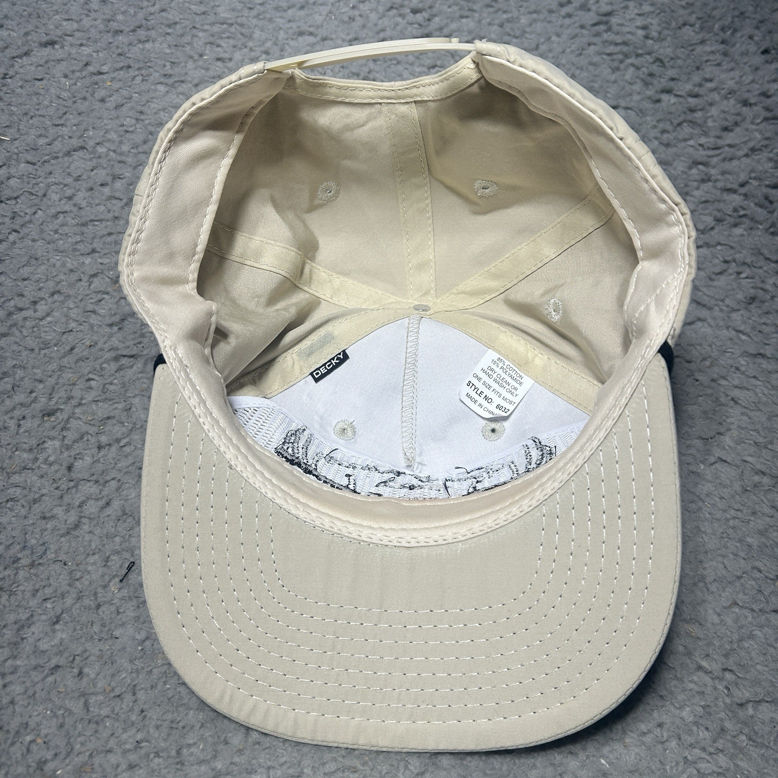 4D Ranch Hat Co Comanche Texas Embroidered Logo Beige Snapback Decky Rope Hat