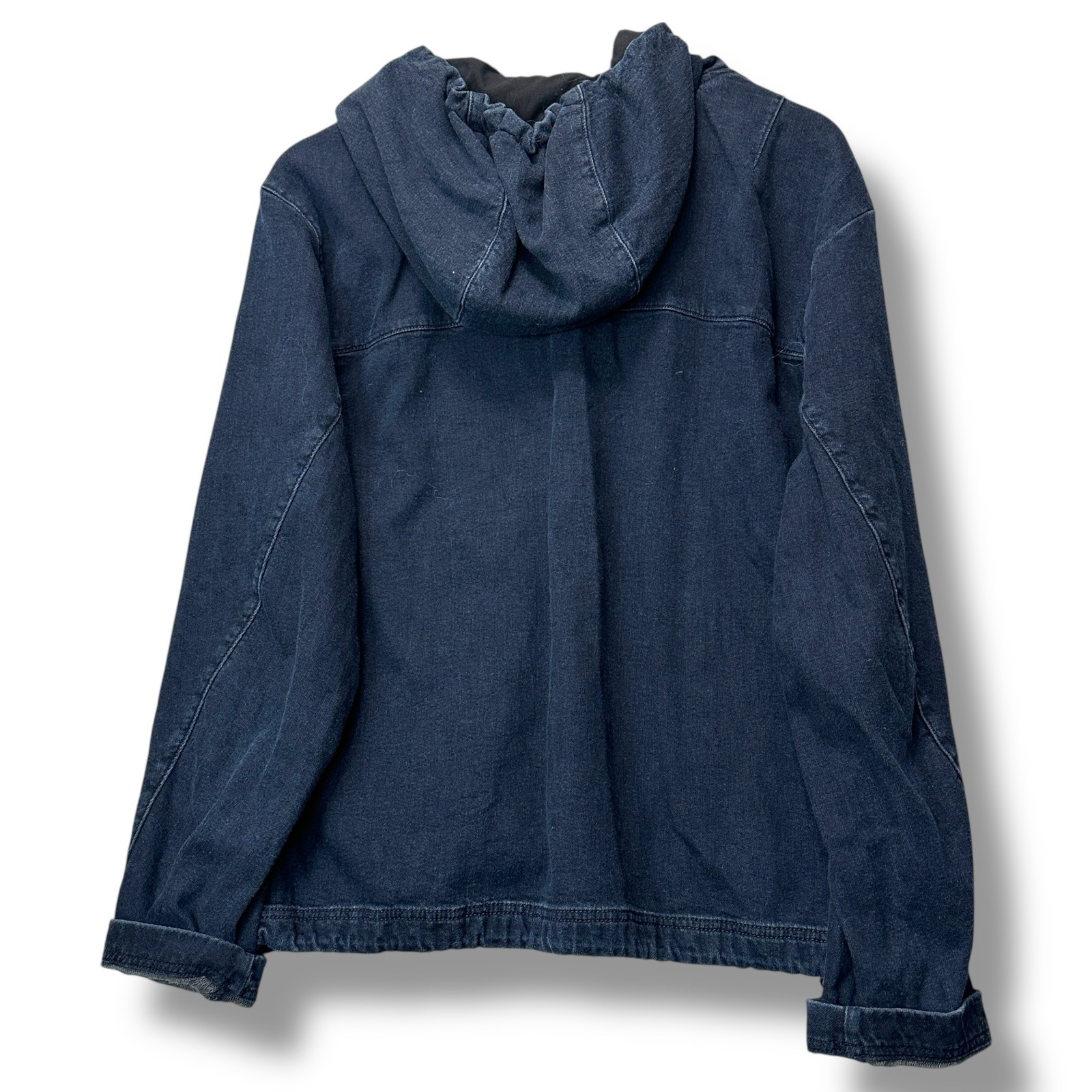 Rag & Bone Mens Half-zip Denim Anorak Hoodie Rinse L Athleisure Minimalist Stret