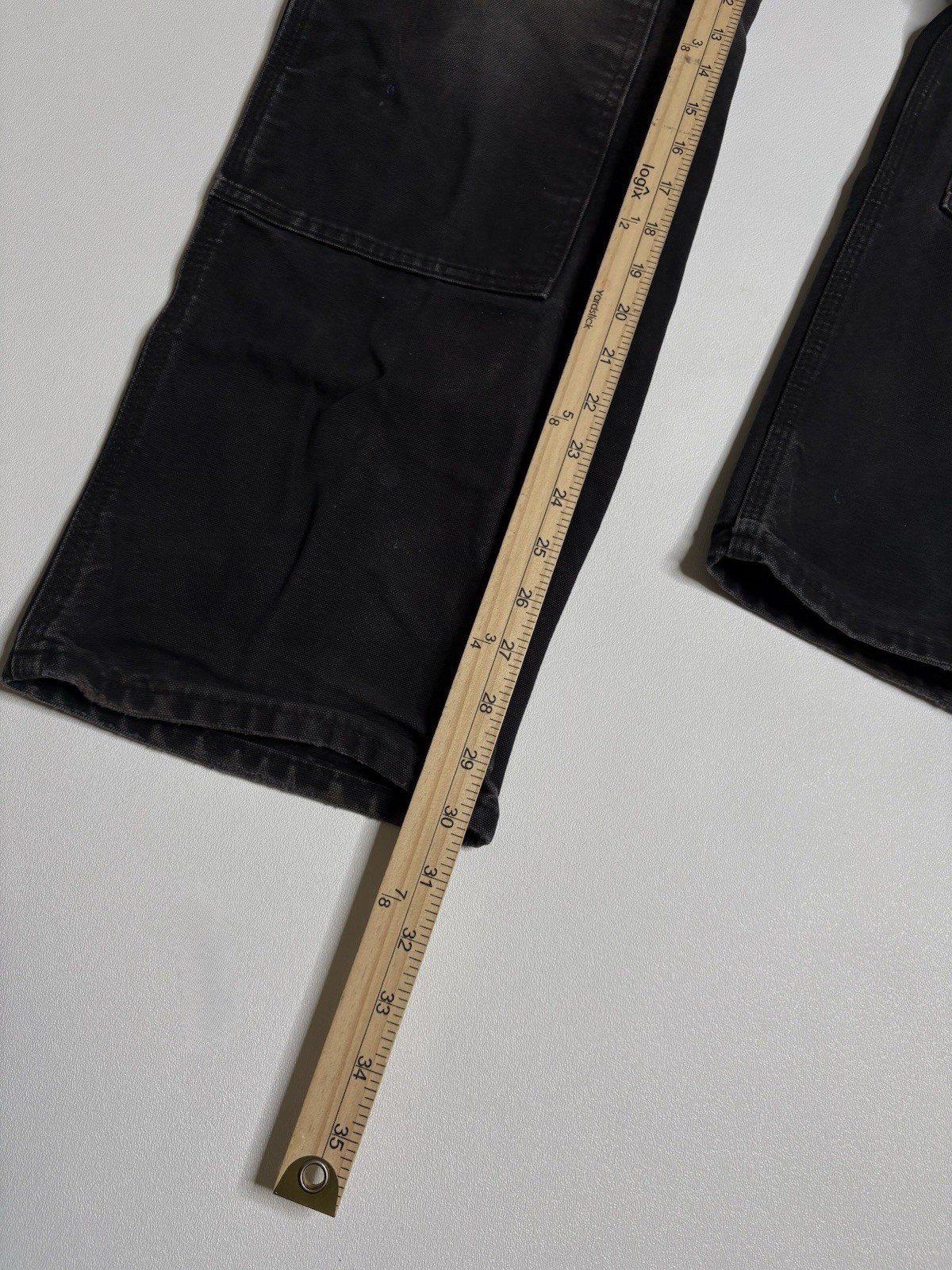 Carhartt Double Knee Duck Canvas Carpenter Pants Made In USA B01-BLK 30 x 30*