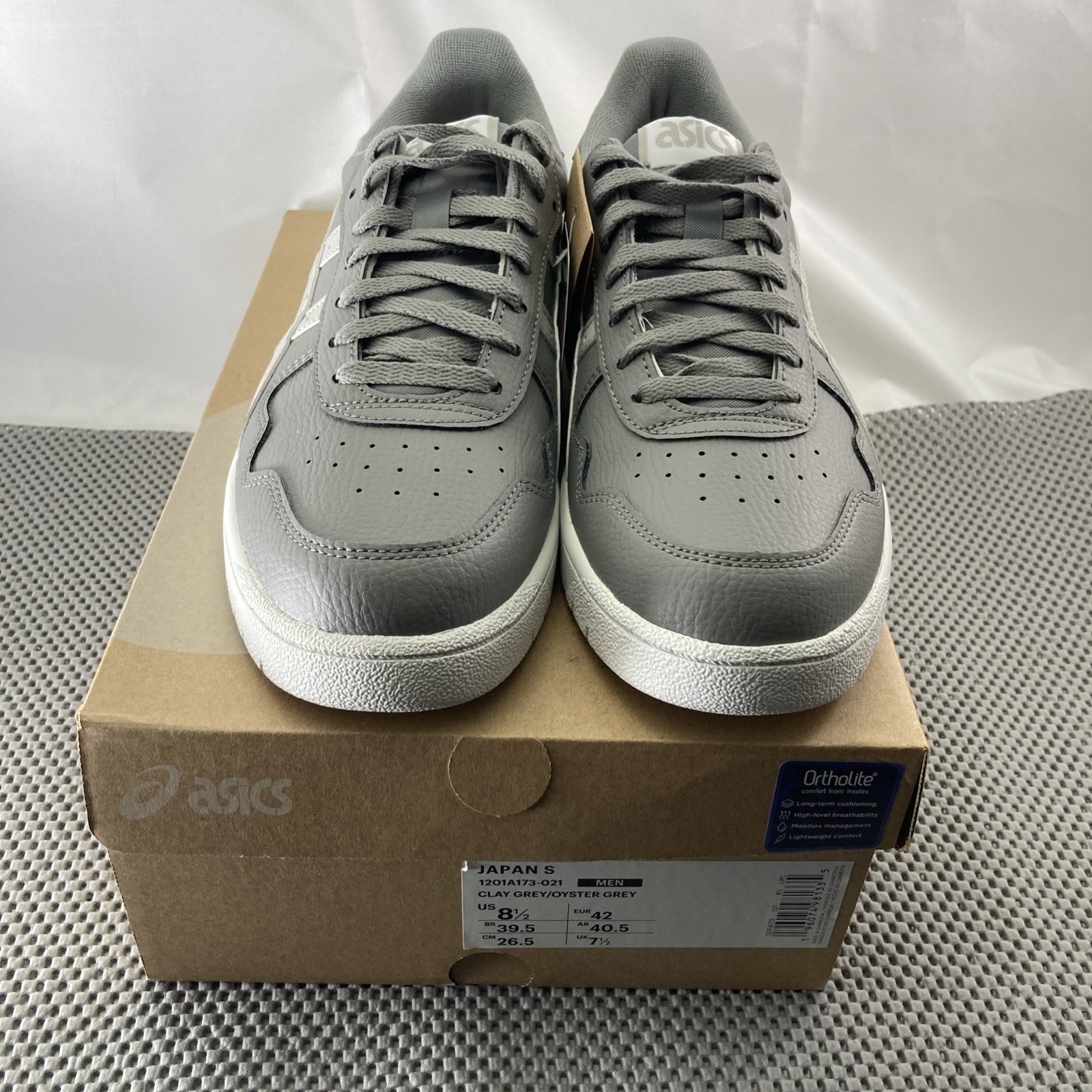 Asics Japan S Sneakers Mens 8.5 – 1201A173 Gray Athletic Casual Leather Shoes
