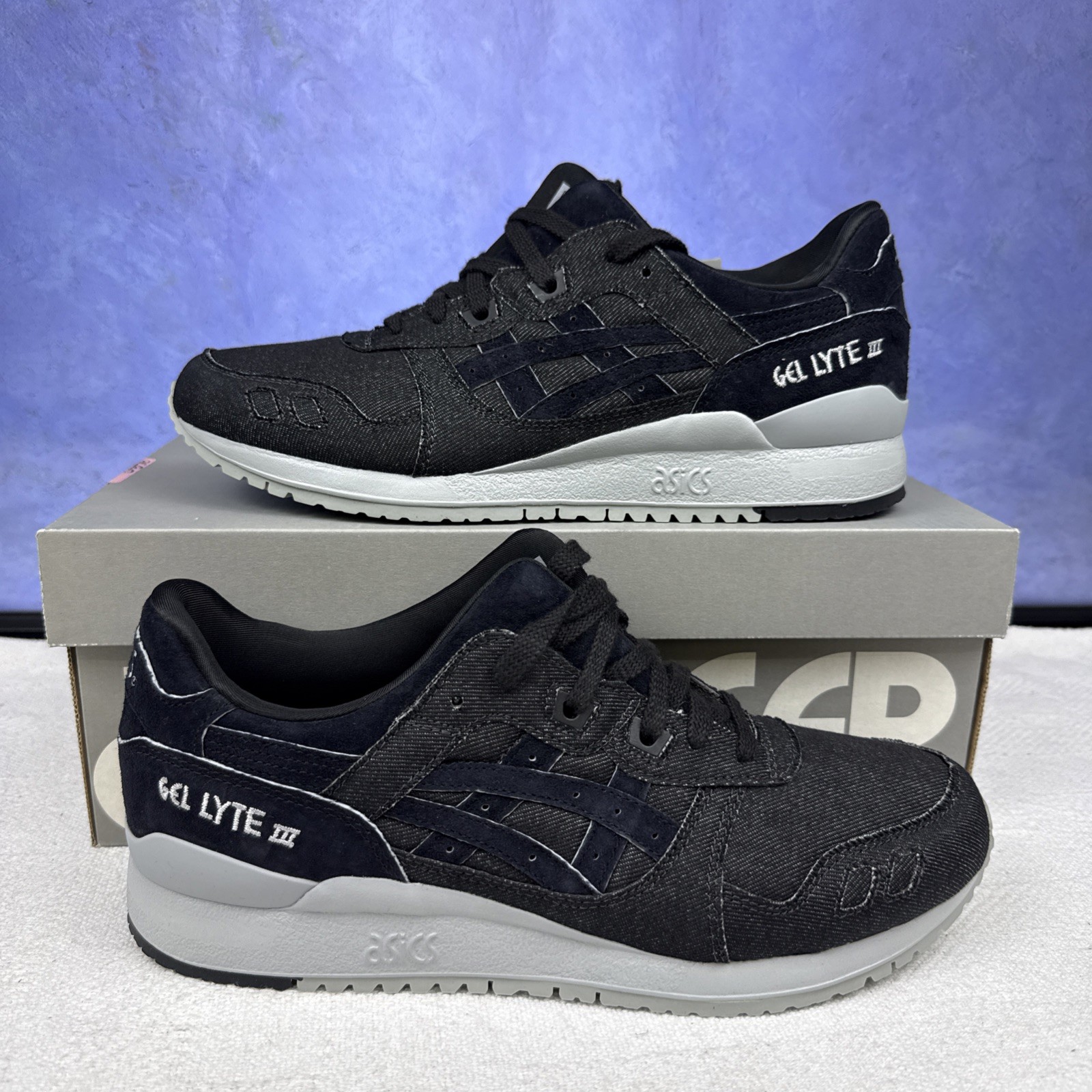Asics Gel-Lyte 3 Mid Grey/Black Mens Size 8.5 H7ZNQ-9690 Japanese Denim