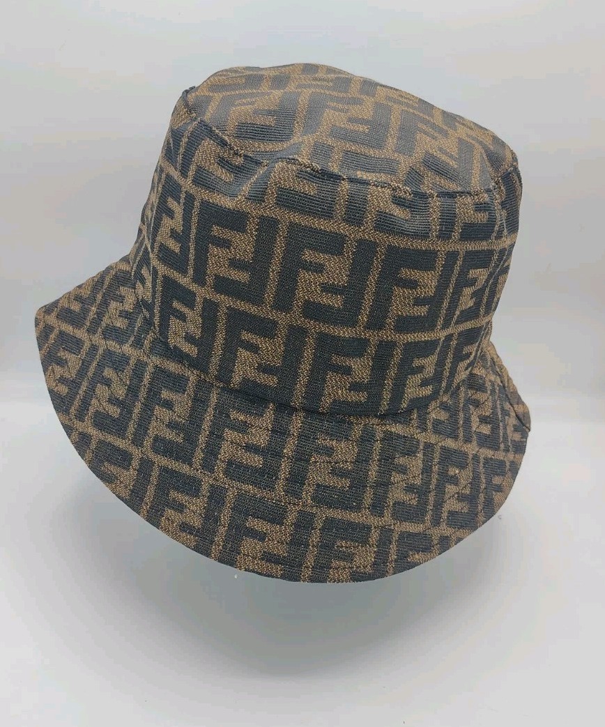 Fendi FF Logo Bucket Hat Brown