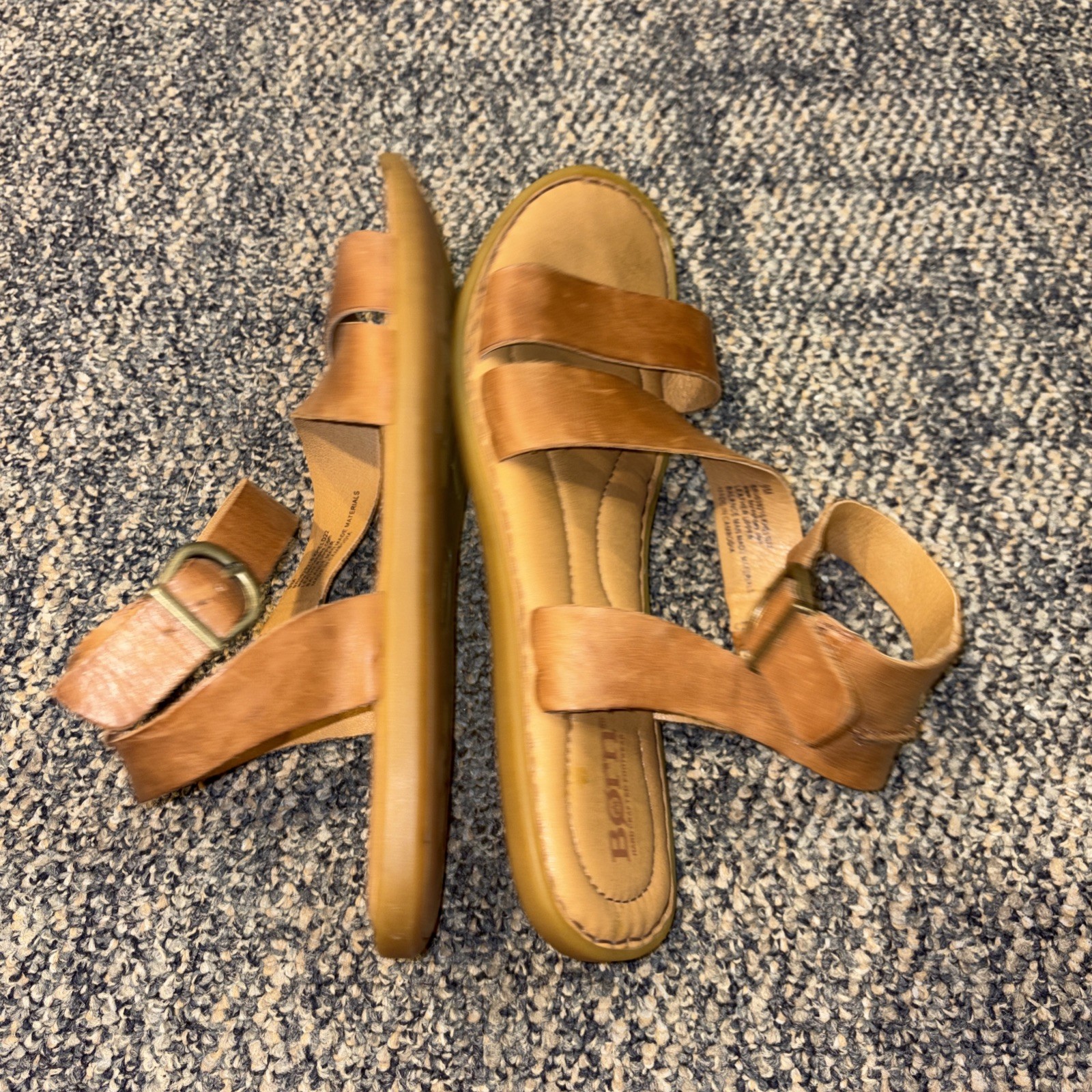 Born Leah Brown Leather Ankle Strap Shoe Sandals Women’s Size 9