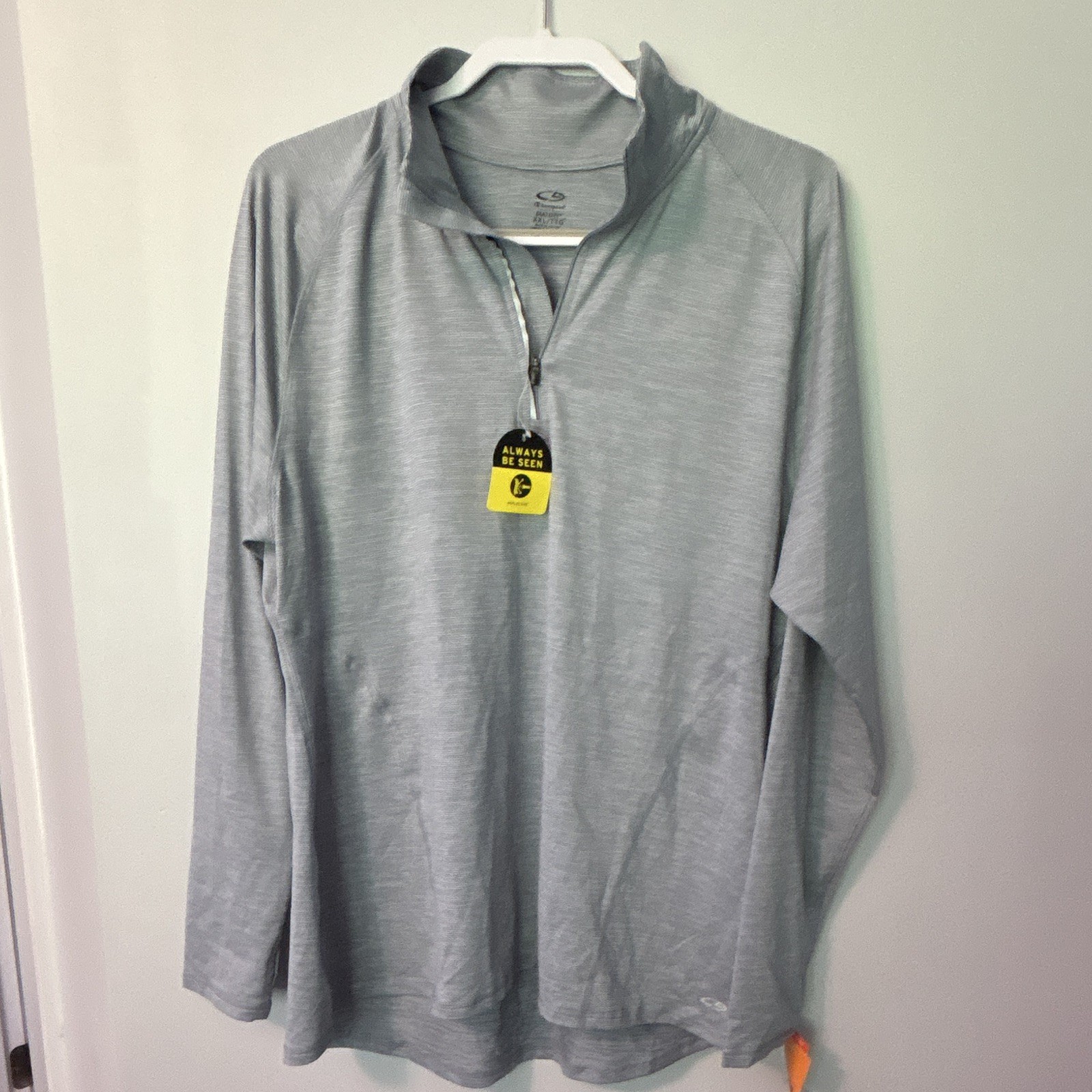 Champion Duo Dry Men’s Quarter Zip Reflective Pullover, NWT, Size XXL