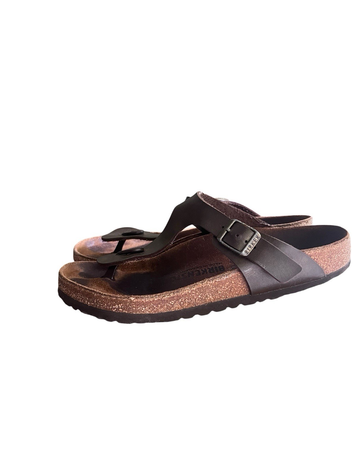 Birkenstock Gizeh Dark Brown Sandals Size 39 25mm Regular Wide Unisex Germany
