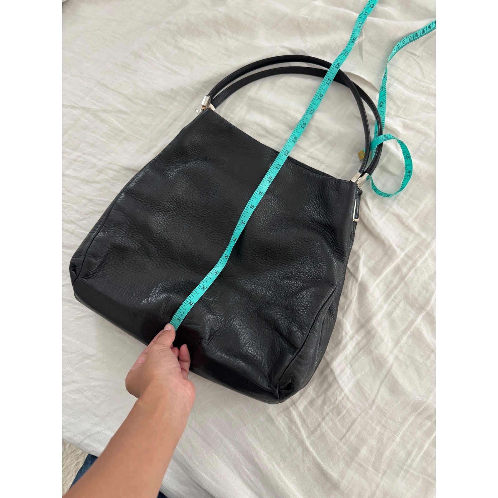 Coach Madison Phoebe Black Pebbled Leather Shoulder Hobo Bag