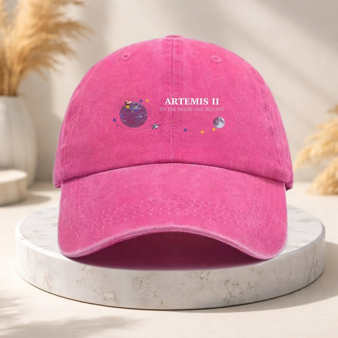 Artemis II To The Moon And Beyond Washed Cotton Baseball Cap Space Mission Hat