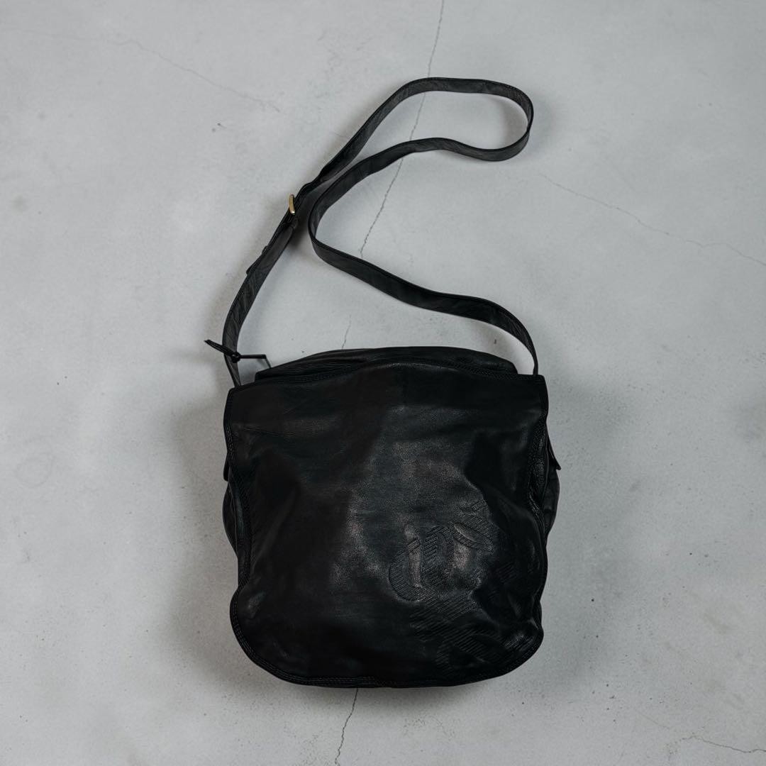 Loewe Anagram Nappa Leather Shoulder Bag Black Crossbody Japan 0610299