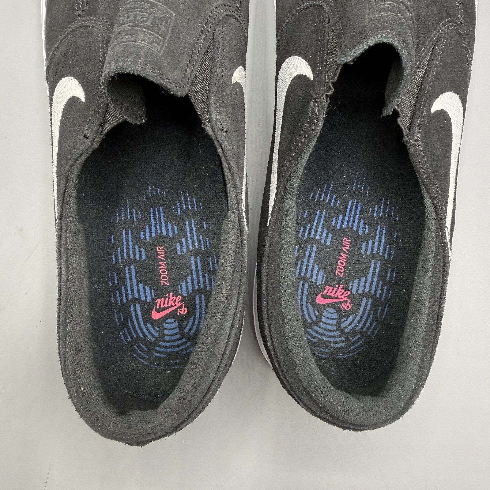 Nike SB Zoom Stefan Janoski Slip On Shoes Black Suede Mens Size 11.5