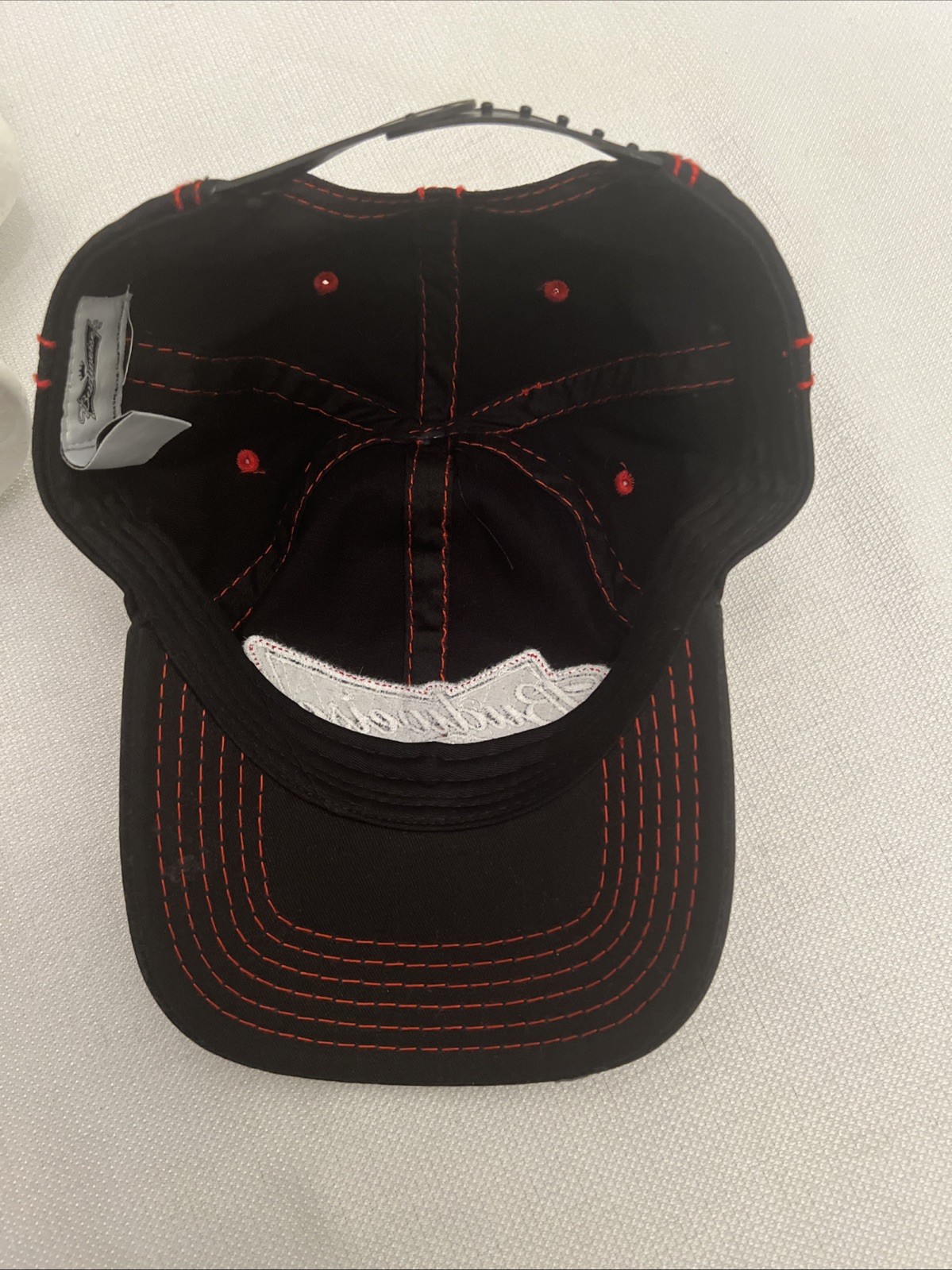 Budweiser Cap 2006 Licensed Anheuser Busch Contrast RED Stitch Snapback Patch