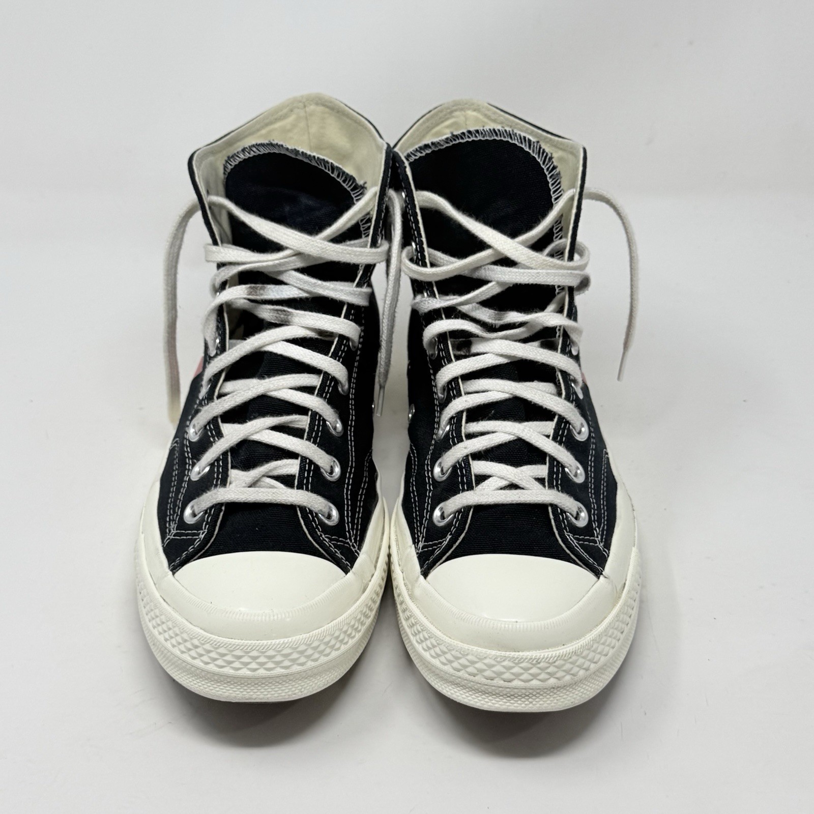 Converse x Comme des Garcons Play Chuck 70 Hi Mens 10 Black Grunge Skate Shoe