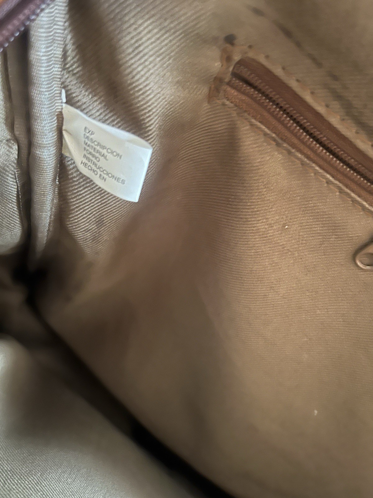 Vintage Rina Rich Brown Briefcase/Document Bag Men’s Push Lock Top Handle Zip