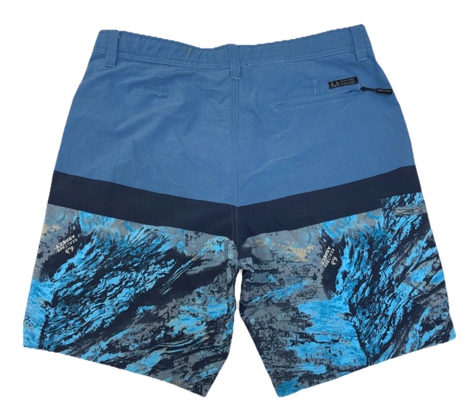 Realtree Fishing Mens Hybrid Shorts Blue Size S(28/30)