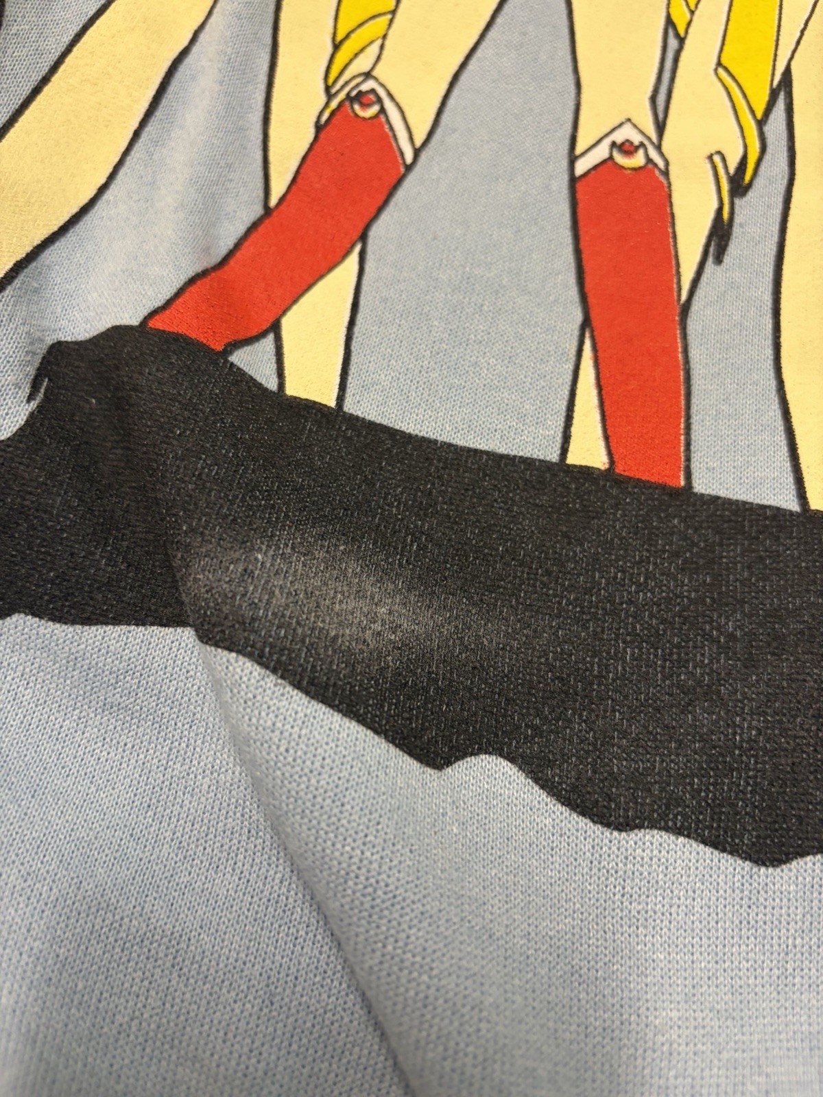 90’s Sailor Moon Crewneck Sweatshirt Large Tultex Flaws Usa Fleece Blue