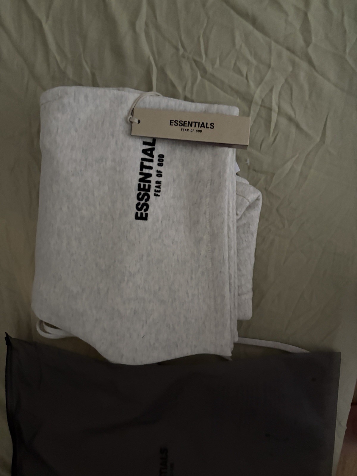 Essentials Fear of God Men’s Logo Sweatpants Gray S Drawstring Activewear