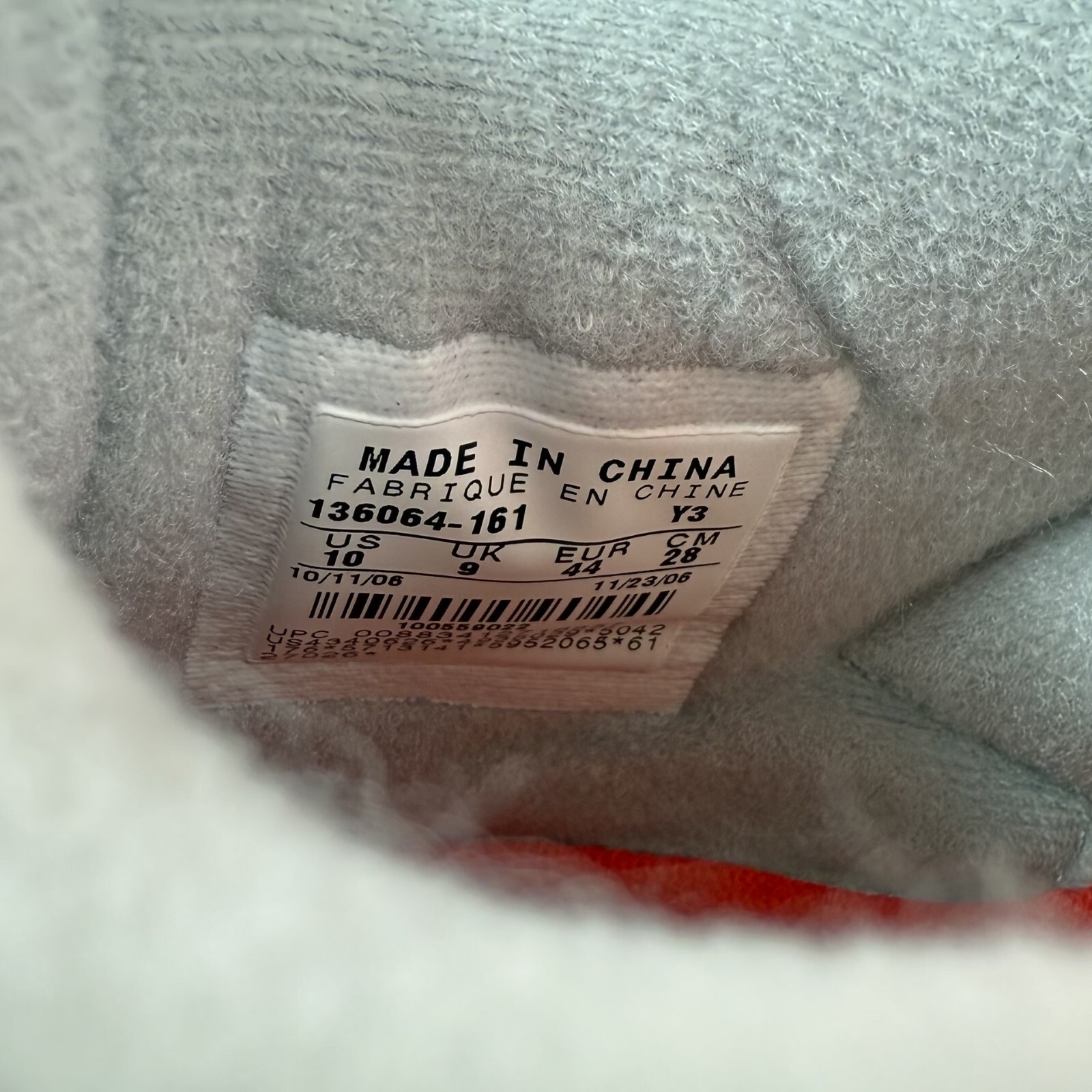New Size 10 Air Jordan 3 Retro Fire Red 2007 White Red Cement Grey 136064-161