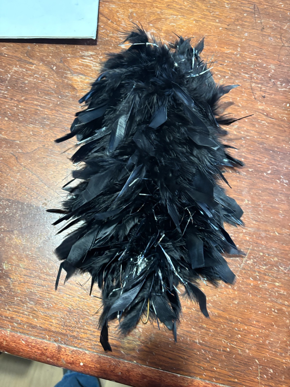 1 Black Silver Marching Band Hat Cap Shako FEATHER PLUME ONLY