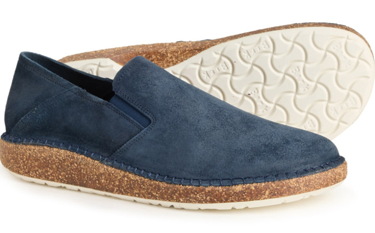 Birkenstock Callan Leather Slip-On Shoes for Women Size 40 (9-9.5US) Navy