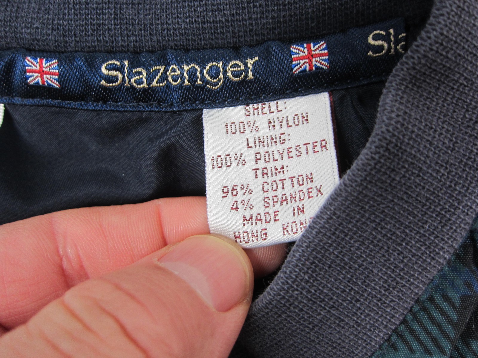 Vintage Slazenger Sweatshirt Mens Extra Large XL Blue Green Plaid Golfing Golf