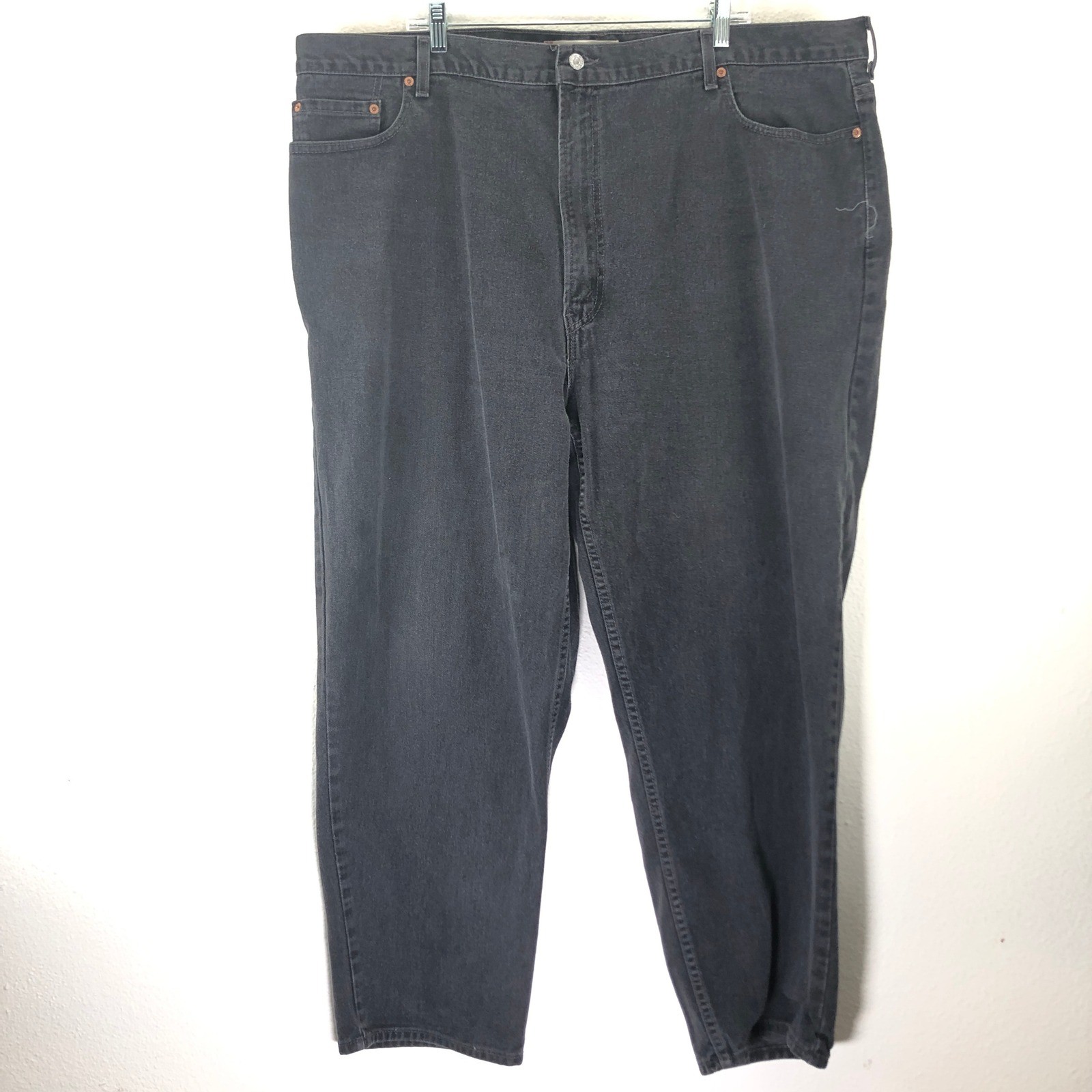 Y2K Levis 560 Comfort Fit Black Tapered Leg Jeans Mens 48×30 Made in USA Vintage