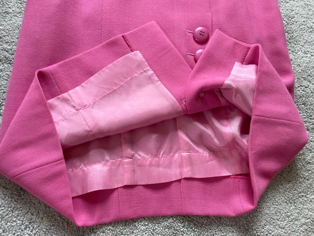 Christian Dior Vintage Puff Sleeve Dress Size 9 107cm Pink Elegant