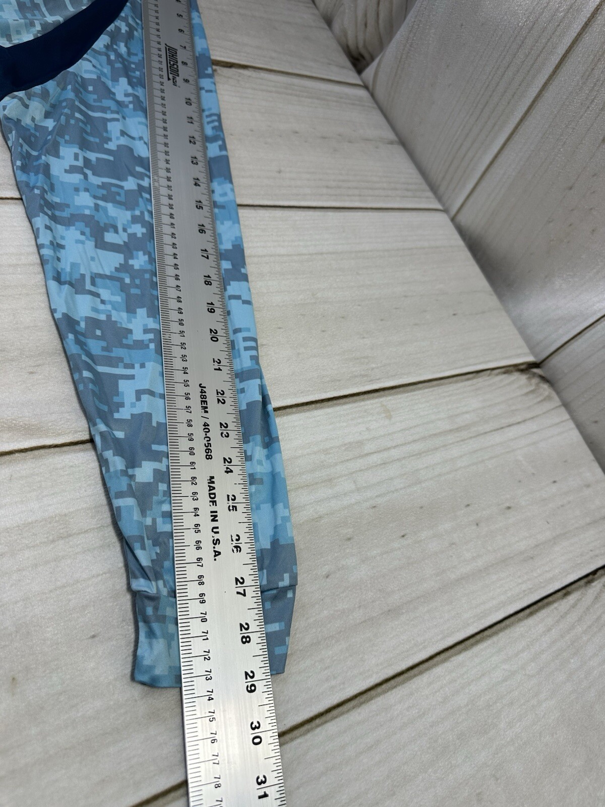 Pelagic Camo Vaportek Digi Camo High Performance Fishing Shirt Mens Large Blue