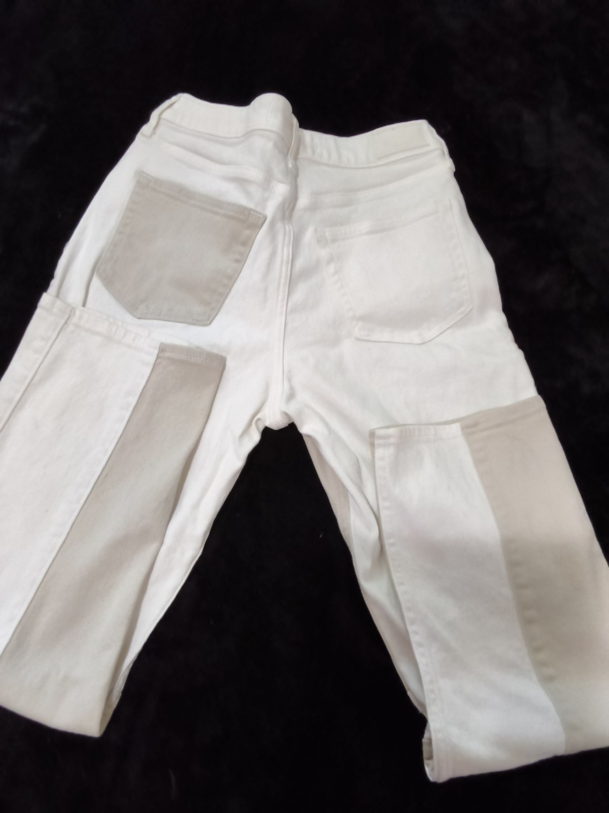 Hollister Ultra High-Rise Colorblock Skinny Slim Denim Jeans Women 5R White