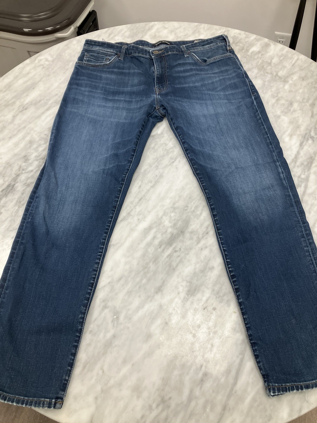 Mavi Men’s Straight Fit Blue Denim Jeans Stretch Medium Wash 5-Pocket