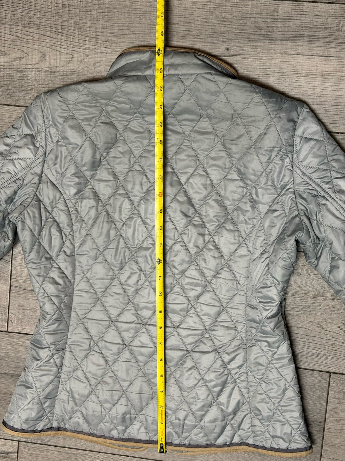 Women’s Waterville Italy Quilted Light Gray Jacket Size 42