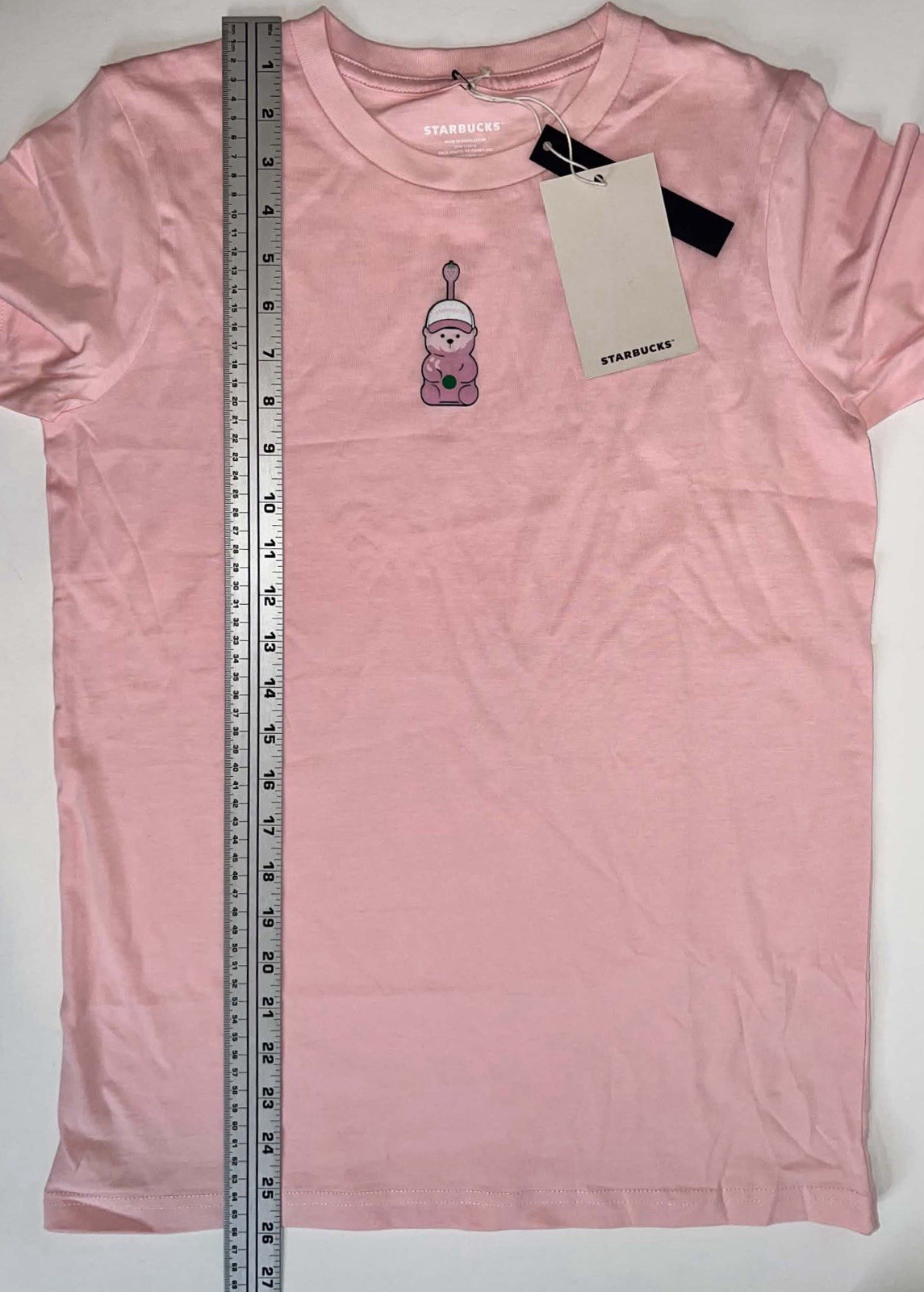 Starbucks Pink Bear Barista T-Shirt Logo Limited Edition Top NWT