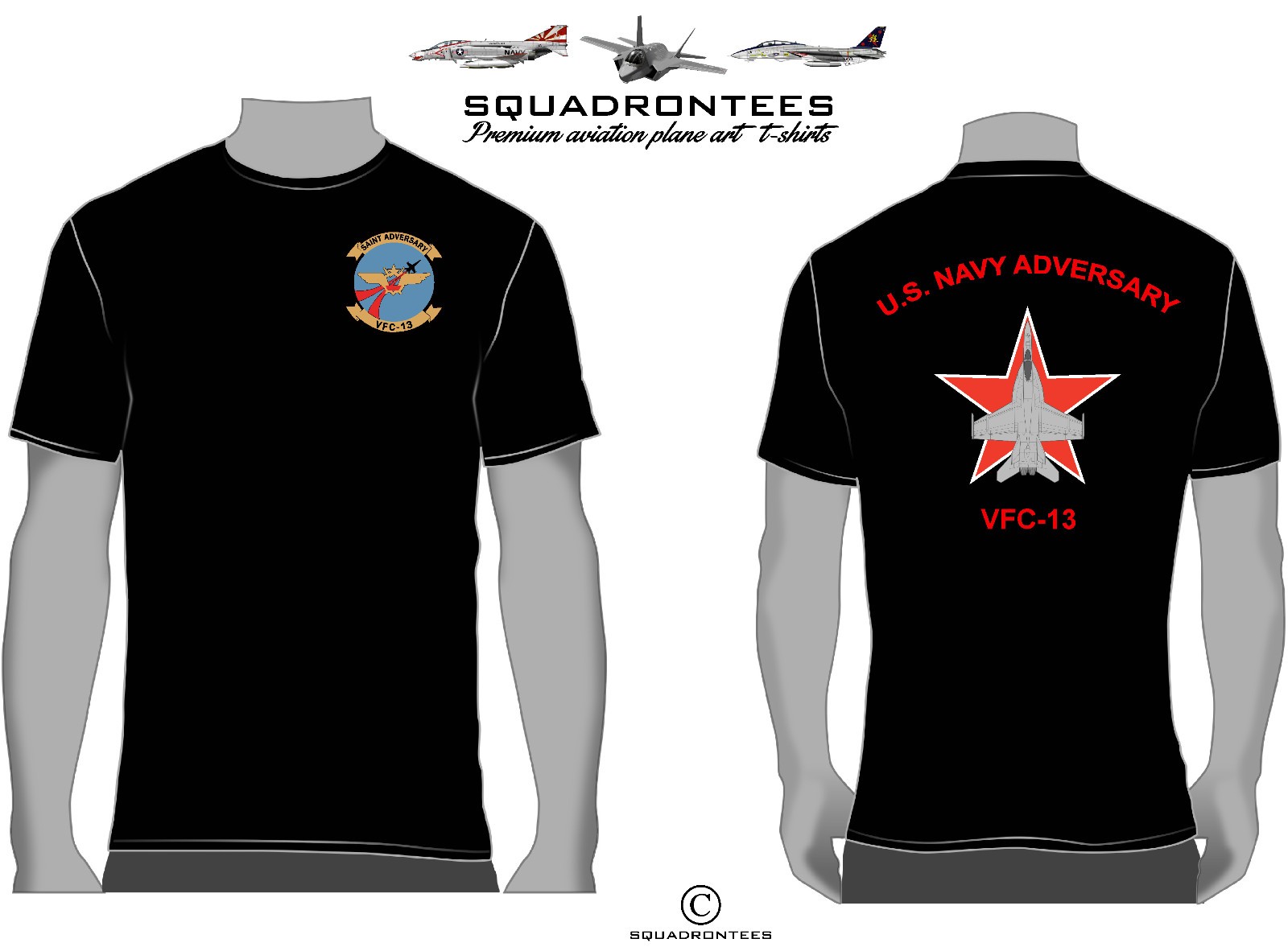 VFC-13 Fighting Saints F-18 Squadron T-Shirt D4, USN Licensed Product
