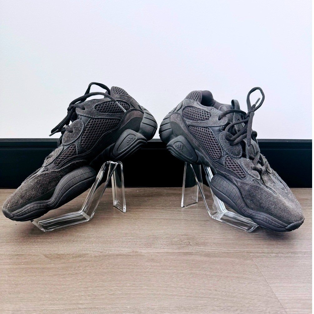 Adidas Yeezy 500 Utility Black F36640 Suede Mesh Chunky Sneakers Shoes Mens 7