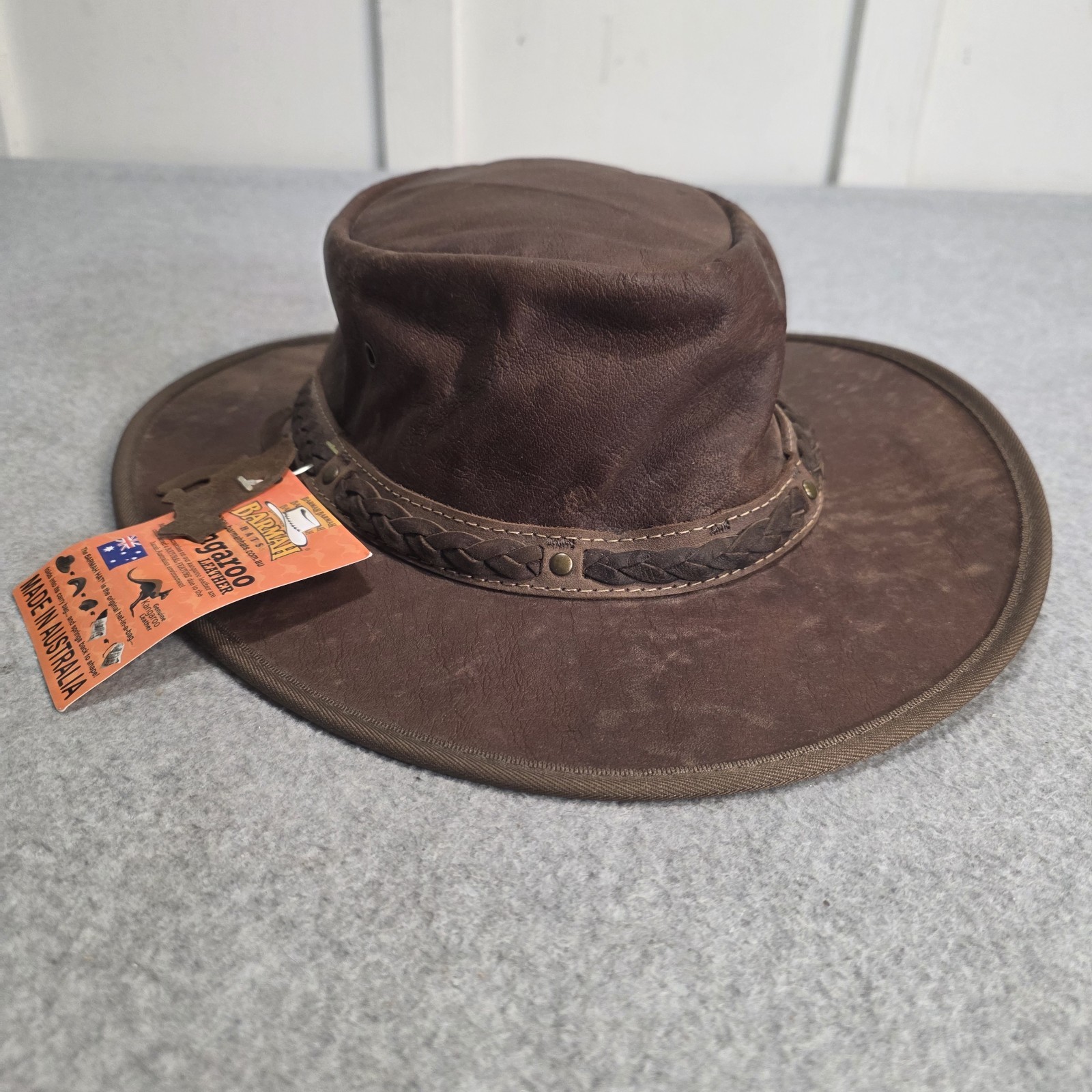 Barmah Hats Australia Kangaroo Leather Cowboy Hickey Crackle Squashy XL