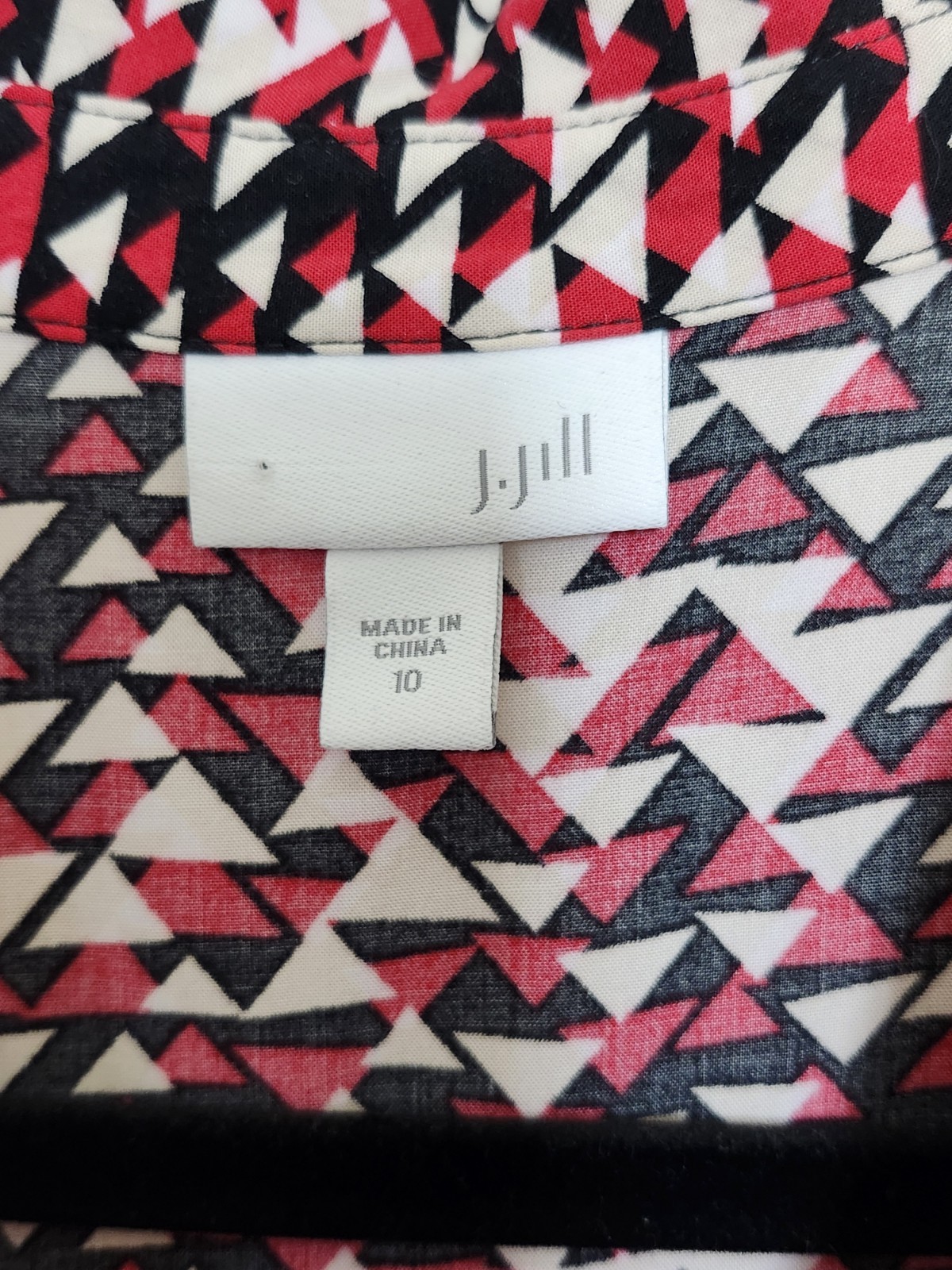J Jill Womens Multicolor Short Sleeve Button Down Knee LengthShirtdress Size 10