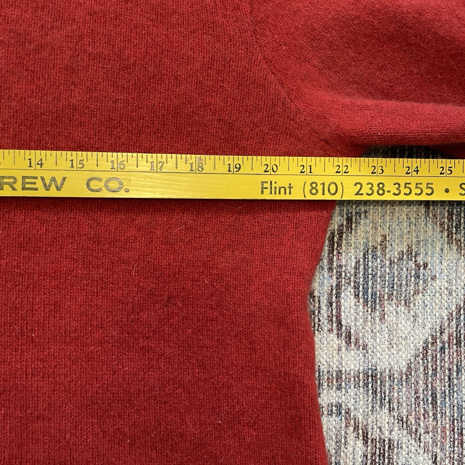 KORU Two Tone Red Jumper Sweater Wm’s XL Merino Wool, Possum,Silk Retail $240