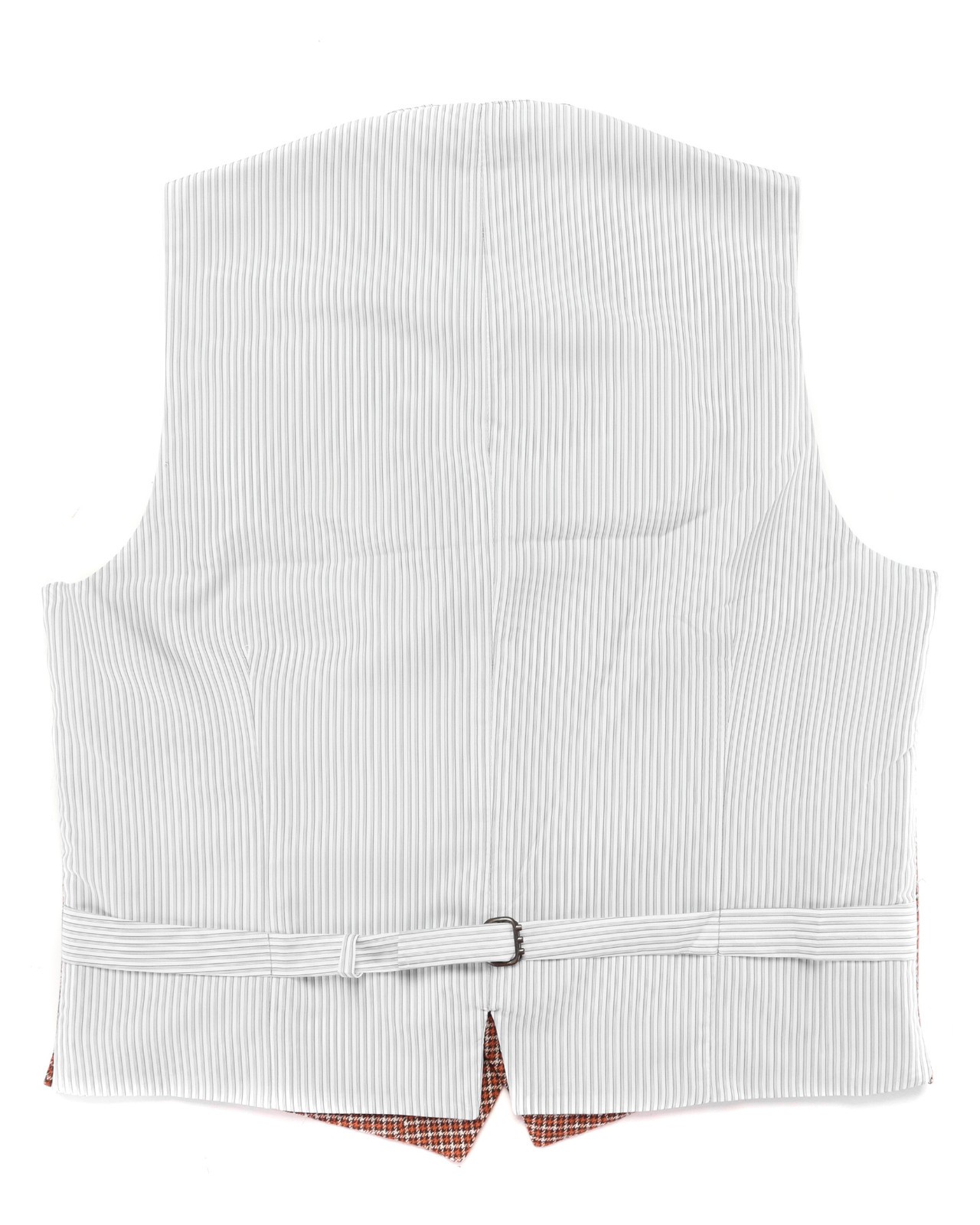 NWT ISAIA Napoli VEST beige brown orange Tweed wool handmade luxury Italy 48