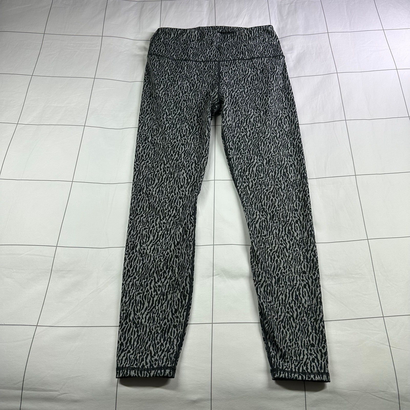 Varley Leggings Womens Medium Century Textured Grain Gray High Rise Yoga Walk
