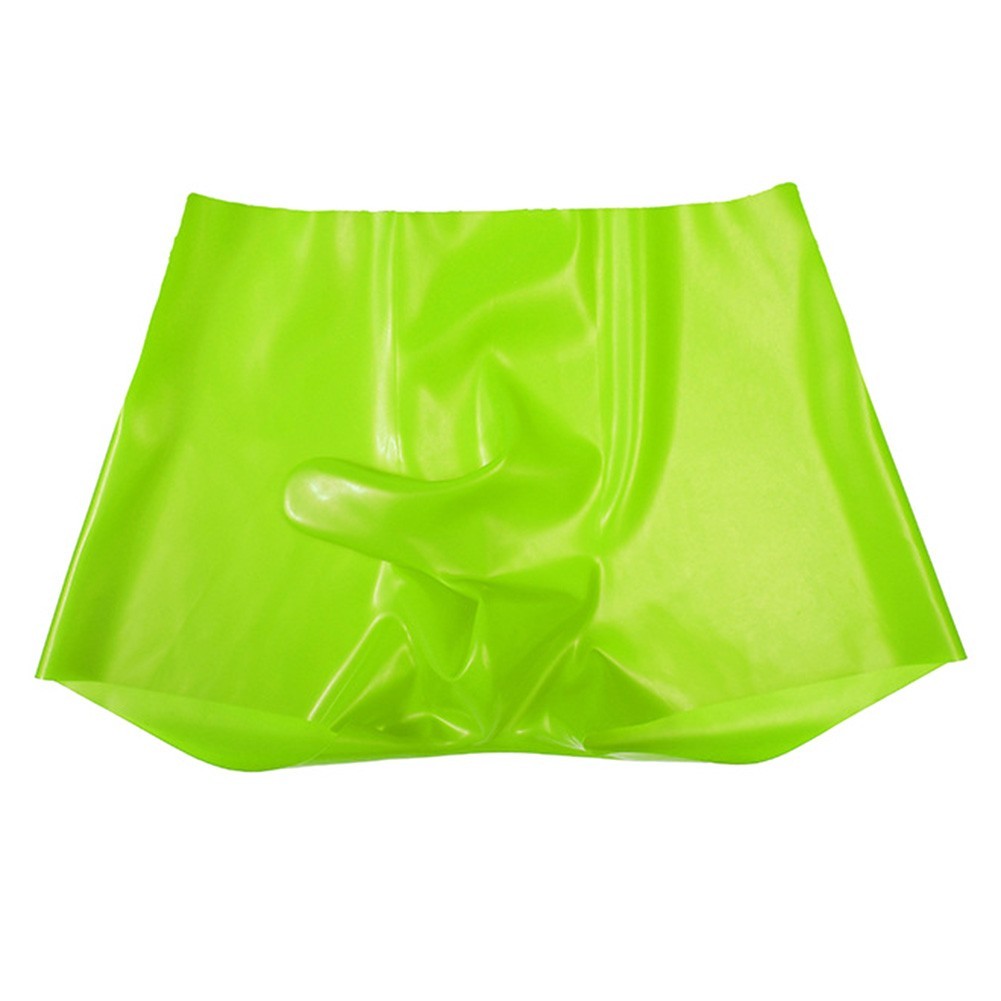 Latex Mens Underpants Seamless Boxer Briefs Rubber Low Waist Safety Panties