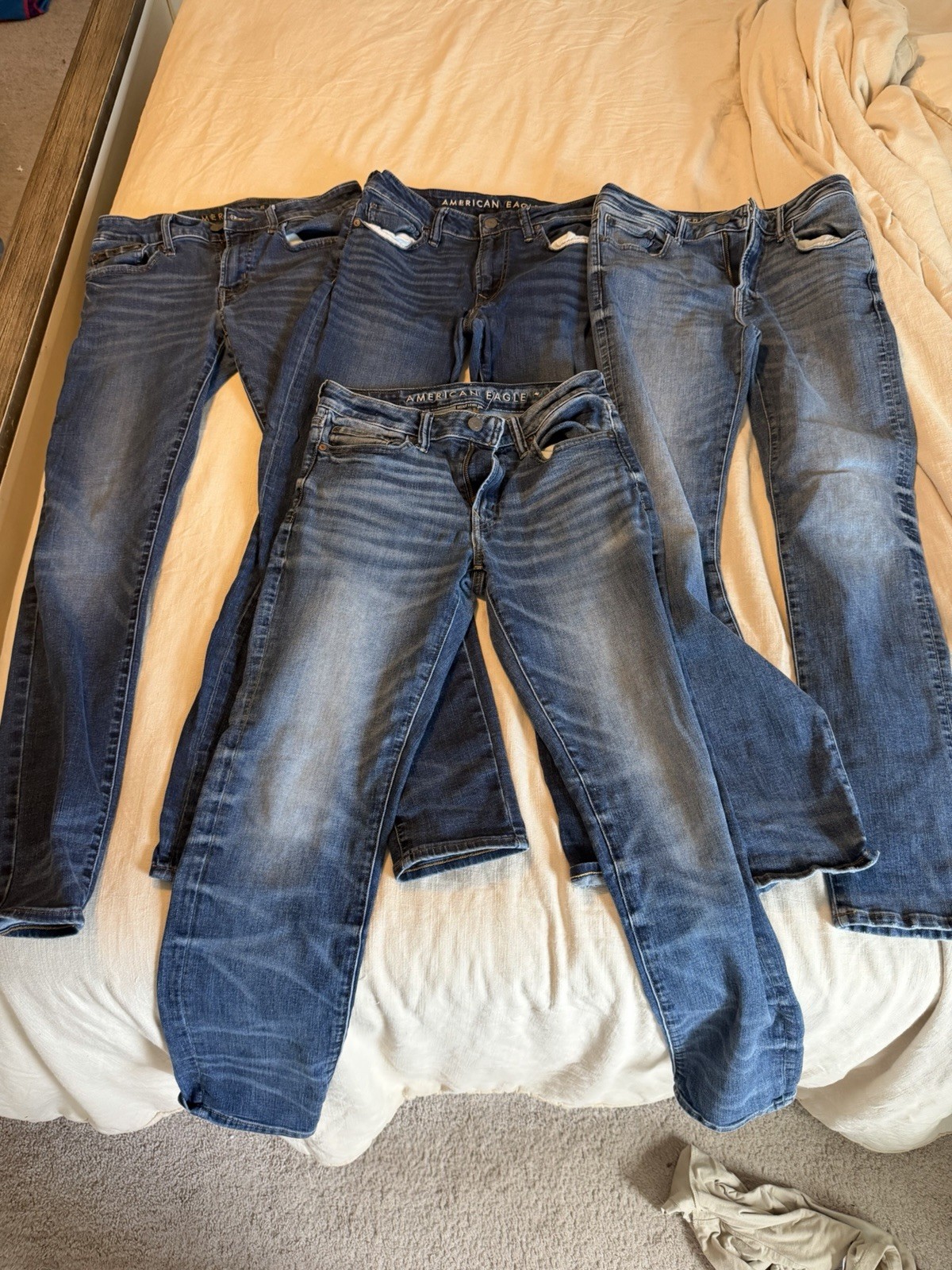 American Eagle Outfitters AirFlex+ Women’s Blue Skinny Jeans Slim Stretch