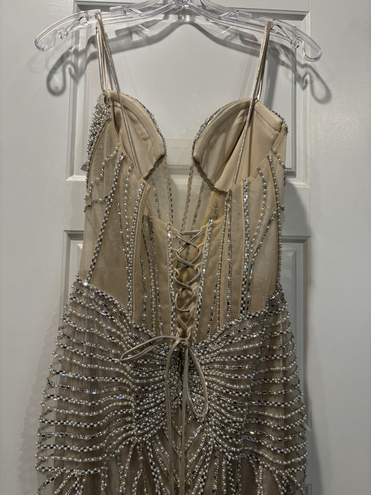 Ladivine By Cinderella Divine Corset Beaded Formal Dress