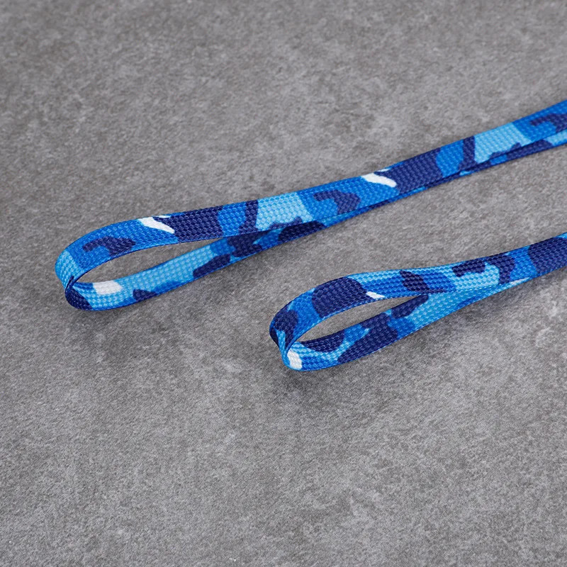 1 Pair Flat Shoelace Cream Camouflage Print Shoelaces for Sneakers AF1 0.8CM Wid