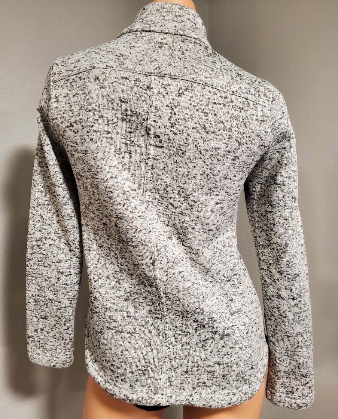 Women’s FREEDOM TRAIL BY KYODAN gray marbled thread pullover sweatshirt ~ EUC.