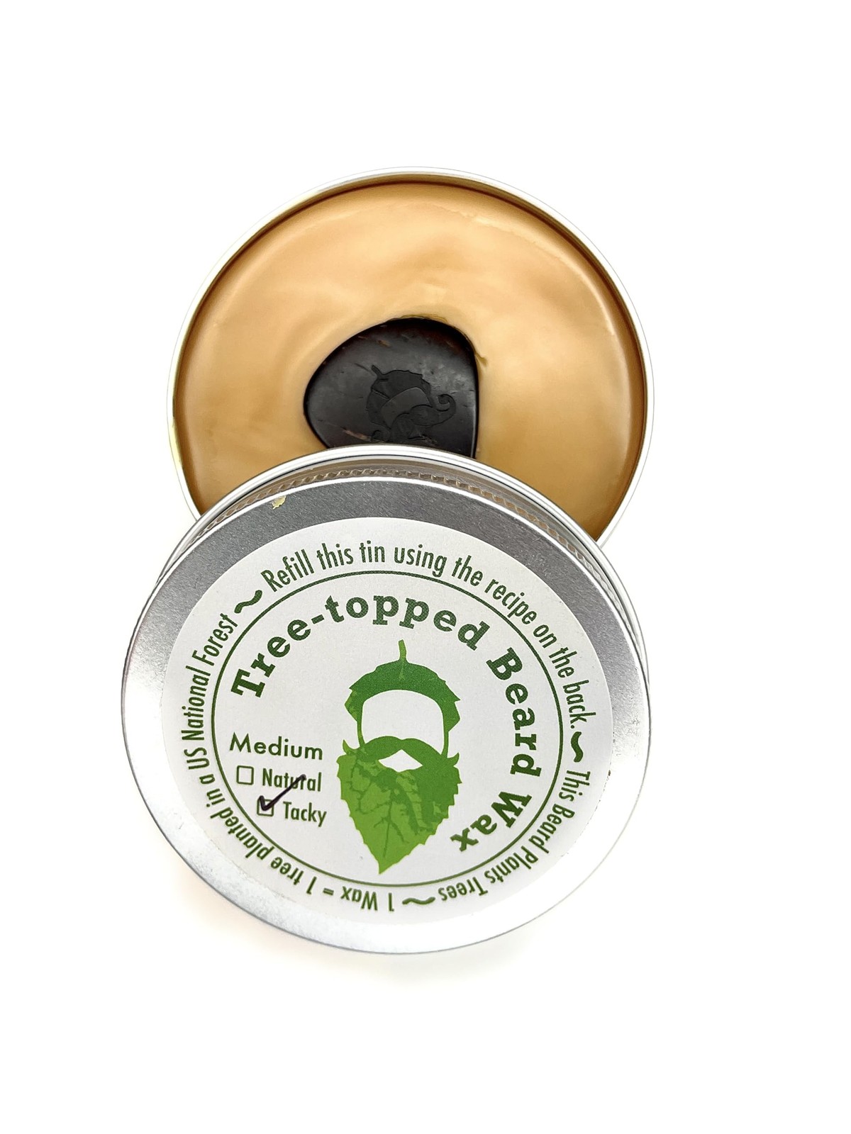 Tree-Topped Beard Wax (2oz.) Medium Tacky – from 2 Ounce (Pack of 1)