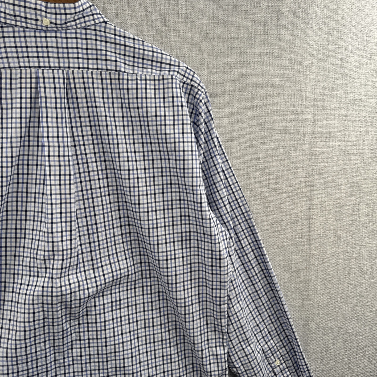Sid Mashburn Shirt Mens Large Blue Plaid Long Sleeve Button Down Pocket (A)