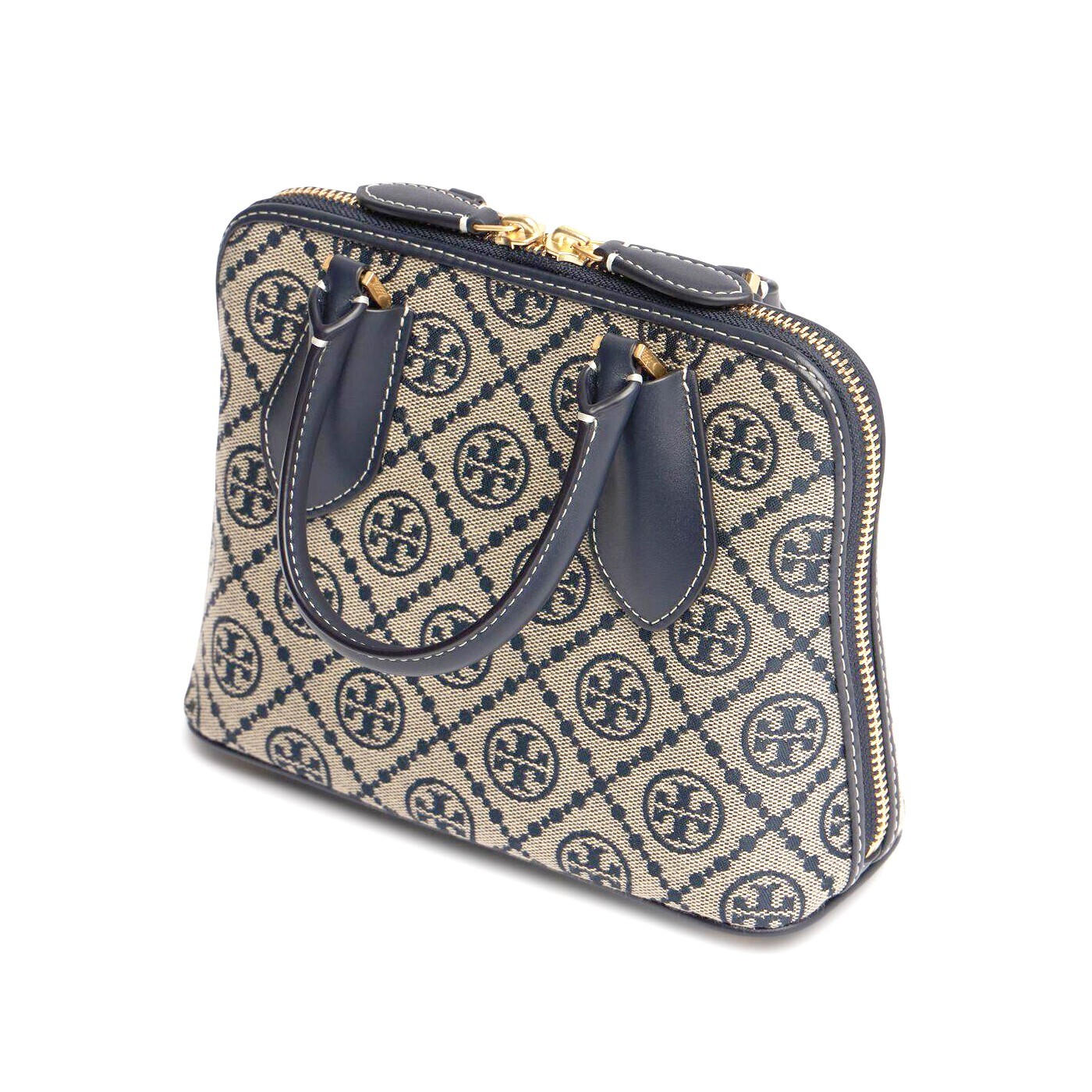 Tory Burch T Monogram Jacquard Mini Swing Bag Crossbody Purse Satchel 155620