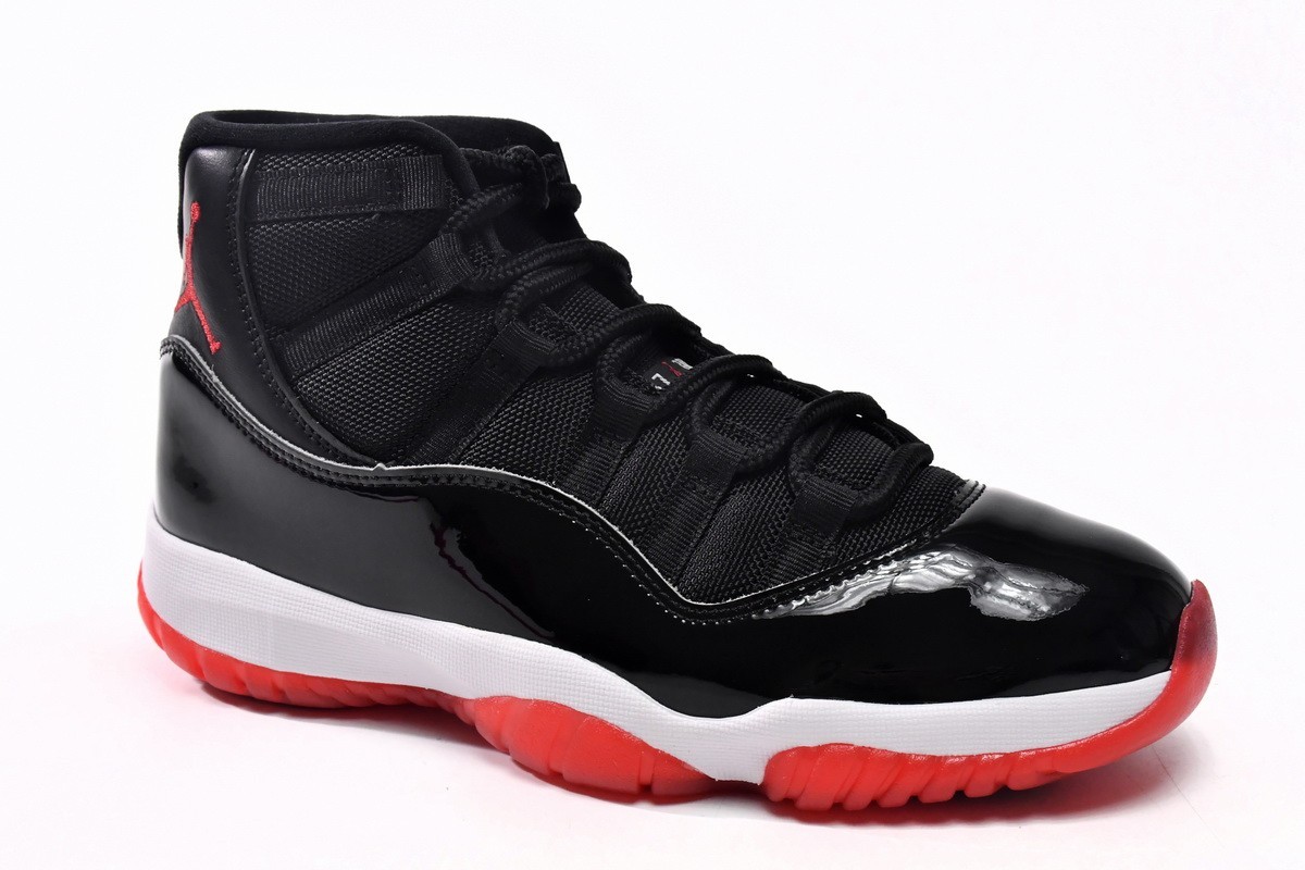 Nike Air Jordan 11 Retro Bred 2019 378037-061 Black Varsity Red Men’s Shoes