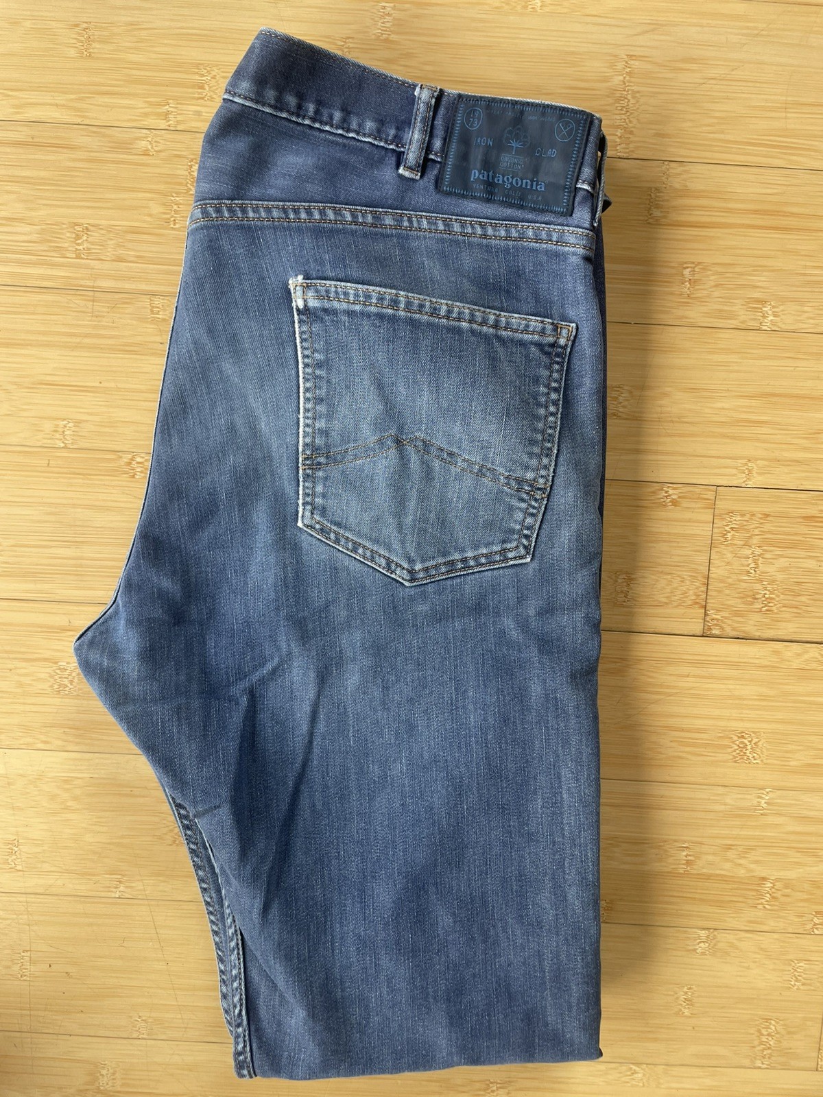 Patagonia Jeans Men 35×34 Performance Straight Dark Wash Organic Denim 5 Pocket