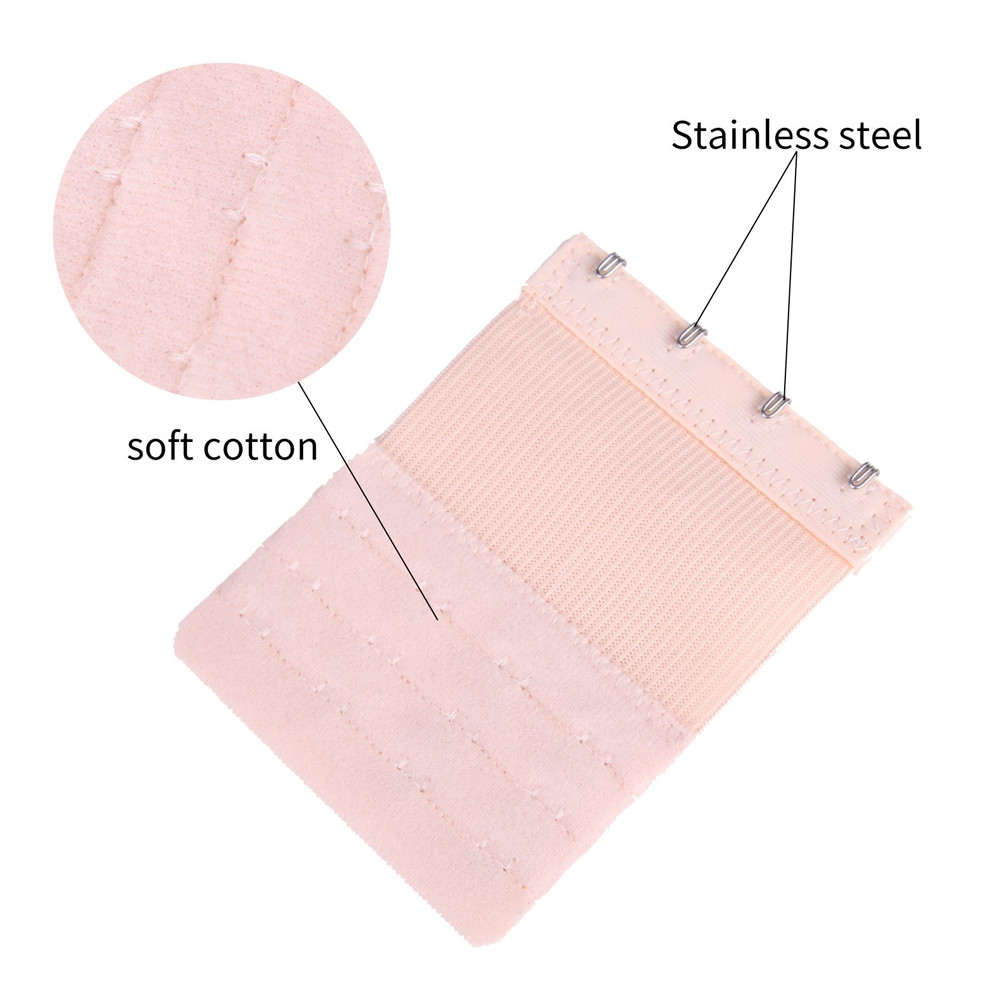 8Pcs Lady Adjustable Bra Extender 4 Hooks Elastic Underwear Strap Extension Belt